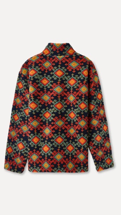 COMFORT FIT BASKILI DİK YAKA PELÜŞ SWEATSHIRT