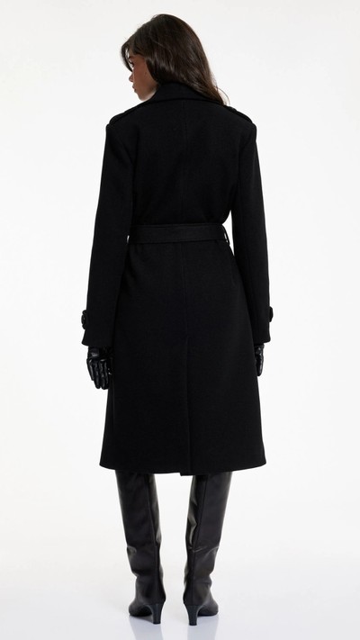 Uzun Kruvaze Kaşe Kaban