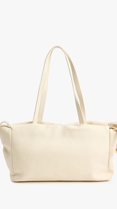 Suni Deri Metal Aksesuarlı Saplı Tote Çanta