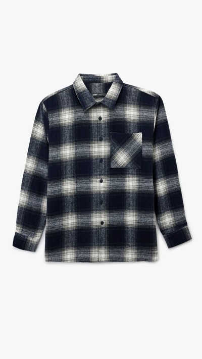 Regular Fit Uzun Kollu Cepli Klasik Yaka Oduncu Gömleği