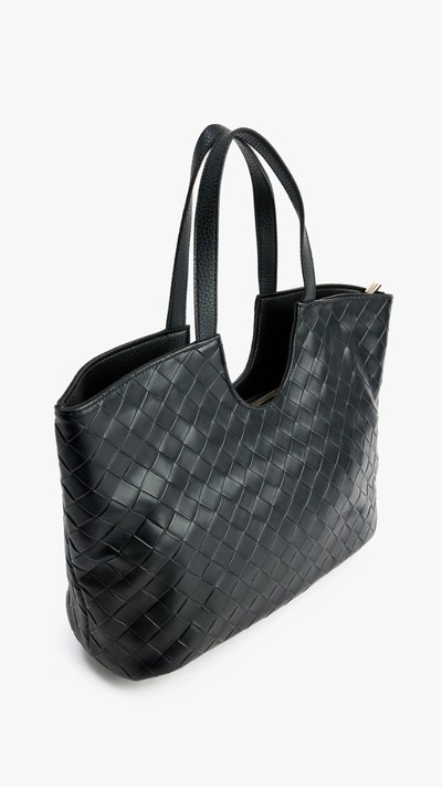 Kadın Örgü Dokulu Büyük Tote Çanta