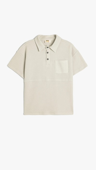 Erkek Çocuk Düğme Detaylı Polo Yaka Pamuklu Tişört