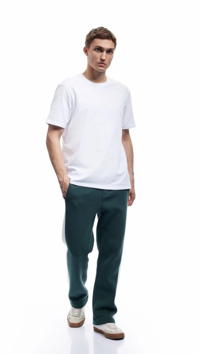 Renk Kontrastlı Beli Lastikli Kışlık Eşofman Altı