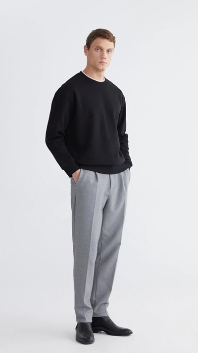 Crew Neck Men's Thick Sweatshirt
