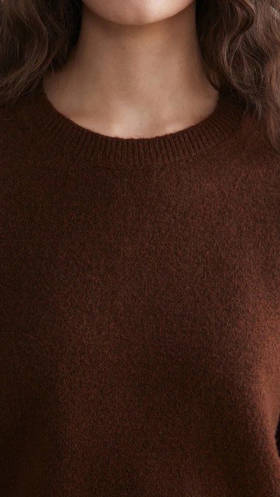Crew Neck Women's Knitwear Sweater