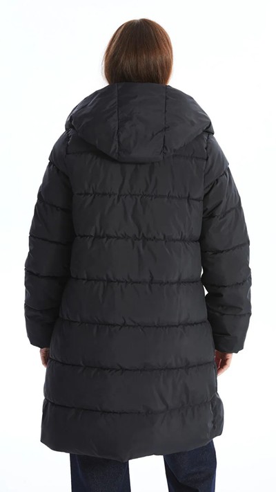 lassic Hooded Women's Long Puffer Coat 