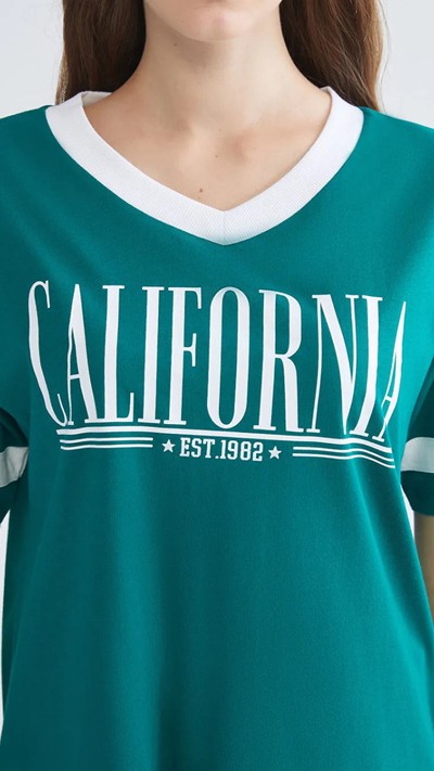 California Printed Oversize Women's T-shirt