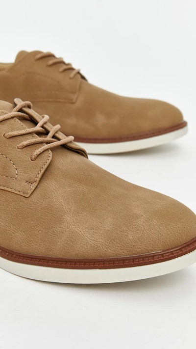 Faux Suede Lace-up Men's Classic Shoe