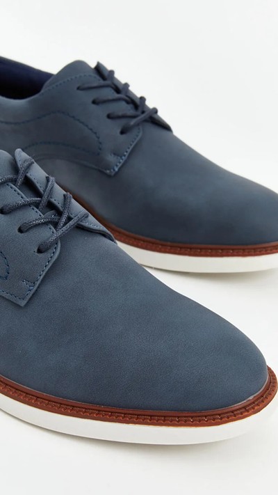 Faux Suede Lace-up Men's Classic Shoe