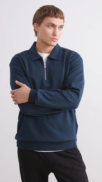 Polo Neck Men's Sweatshirt