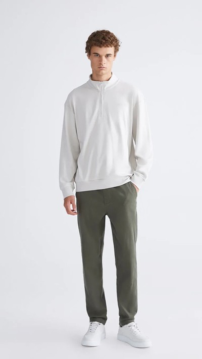 Funnel neck men's sweatshirt, desFunnel Neck Printed Men's Sweatshirt