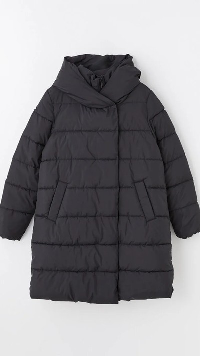 lassic Hooded Women's Long Puffer Coat 