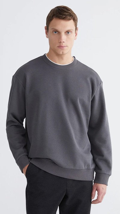 Crew Neck Men's Thick Sweatshirt