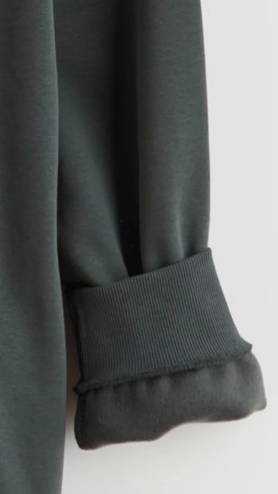 Zippered Funnel Neck Men's Thick Sweatshirt