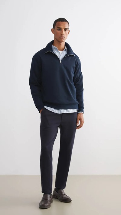 Man Navy Sweatshirt