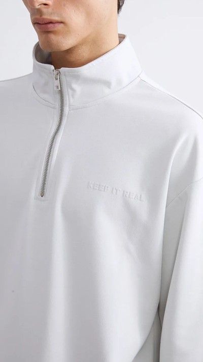 Funnel neck men's sweatshirt, desFunnel Neck Printed Men's Sweatshirt