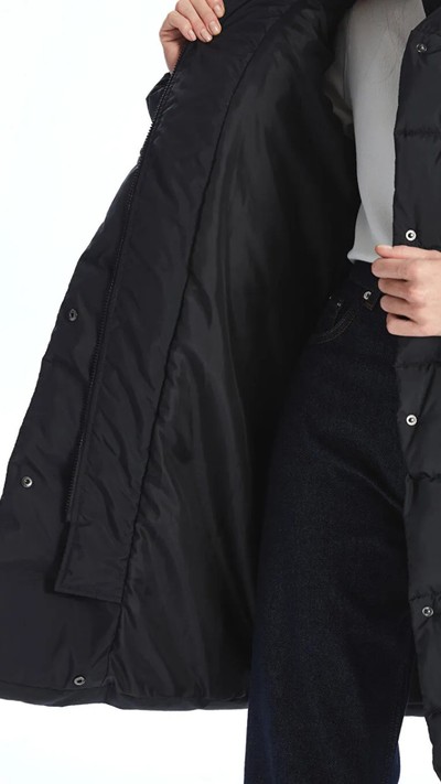 lassic Hooded Women's Long Puffer Coat 