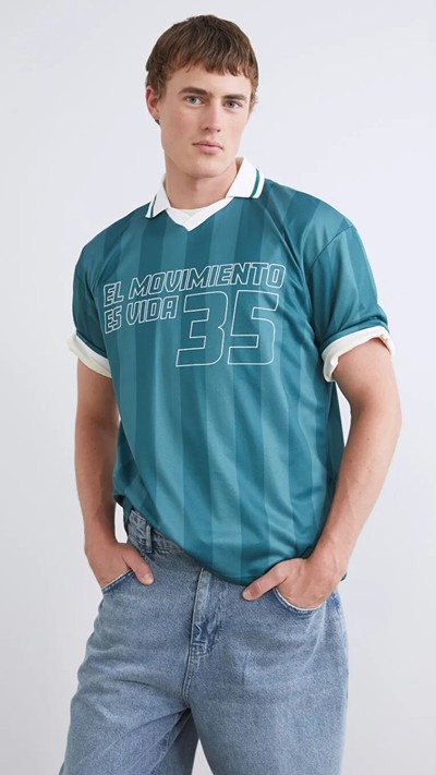 Polo Neck Printed Men's T-shirt