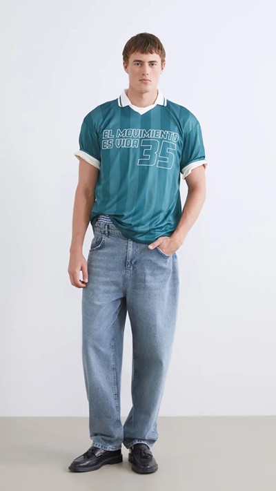 Polo Neck Printed Men's T-shirt