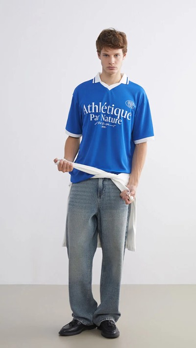 Polo Neck Printed Men's T-shirt