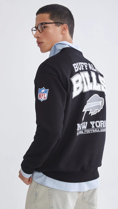 Crew Neck Printed Men's Thick Sweatshirt