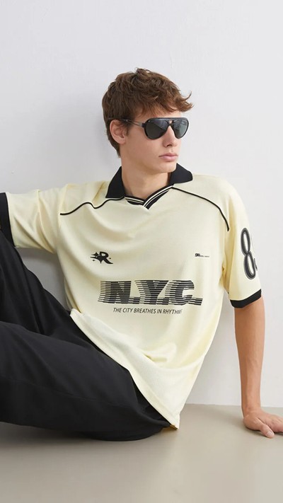 Polo Neck Printed Men's T-shirt