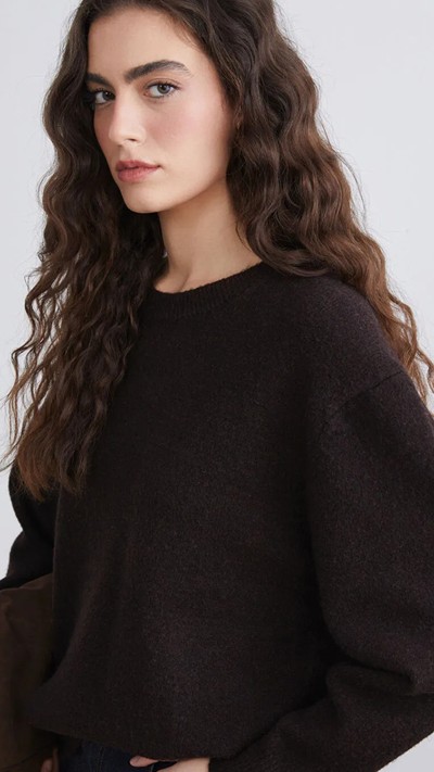 Crew Neck Women's Knitwear Sweater