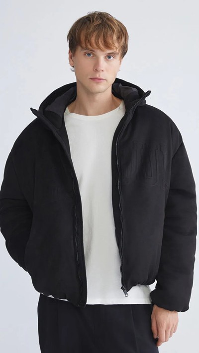  Relaxed Fit Hooded Men's Puffer Coat