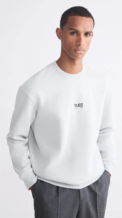 Crew Neck Men's Thick Sweatshirt