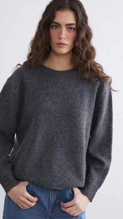 Crew Neck Women's Knitwear Sweater