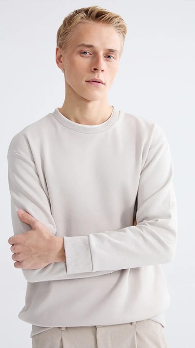 Crew Neck Men's Thick Sweatshirt 