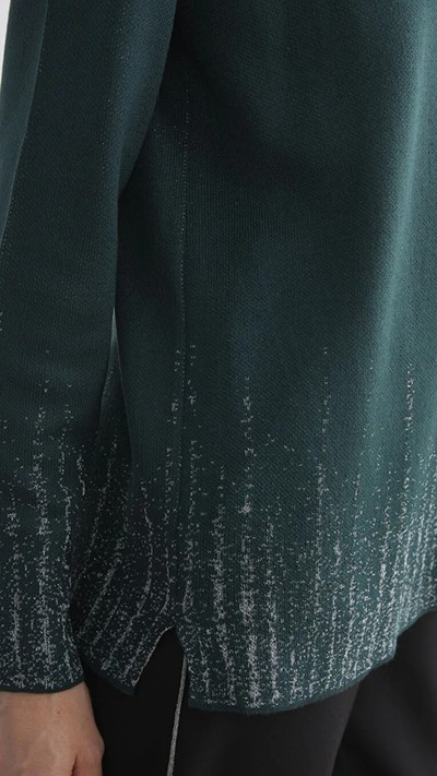 Crew Neck Patterned Women's Knitwear Sweater