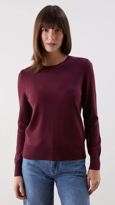Crew Neck Women's Knitwear Sweater