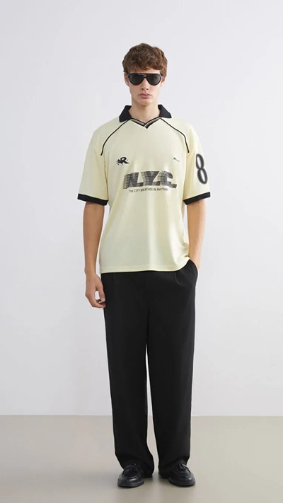 Polo Neck Printed Men's T-shirt