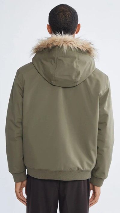 Relaxed Fit Hooded Men's Coat